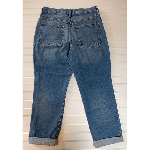 J. Crew High Rise Straight Denim Blue Jeans Button Fly - Size Women's 30 - Picture 7 of 8